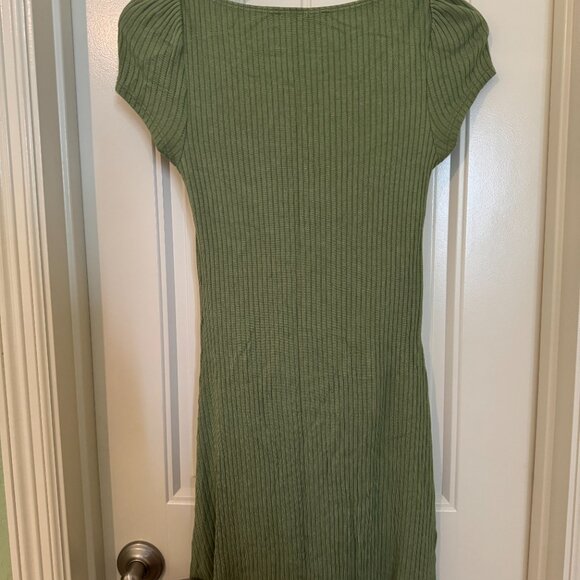 Reformation Green Ribbed Dress - Picture 3 of 3